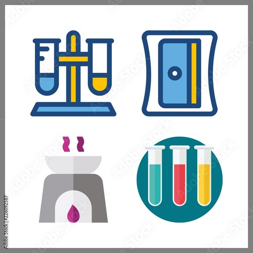 4 preparation icons set