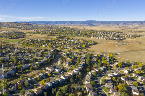 Foto Small Town and Suburban Sprawl In Colorado