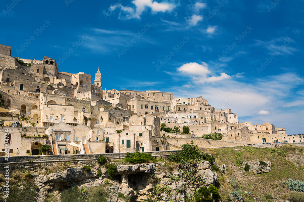 Panorama of the old city of Matera, European Capital of Culture 2019