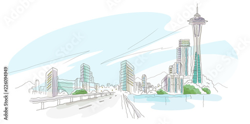 Buildings in a city