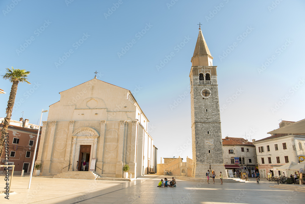 Umag, Croatia - August 15,2017: umag city center on August 15, 2017 in Croatia. It is populat holidy destination in Summer