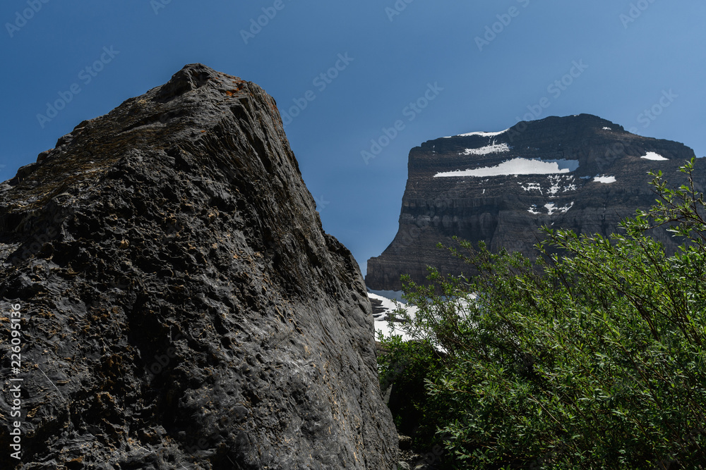 Mountain landscape in Glacier National Park Montana