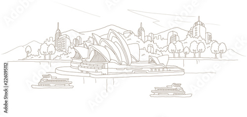 Cruise ships in the sea, Sydney Opera House, New South Wales, Sydney, Australia