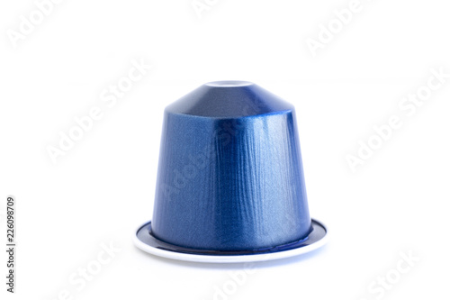 Italian coffee espresso capsules or coffee pods on isolated white background. Can be used as an element for your design