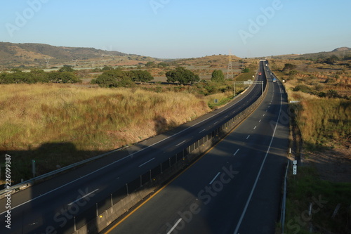 Highway perspective view from Mexico