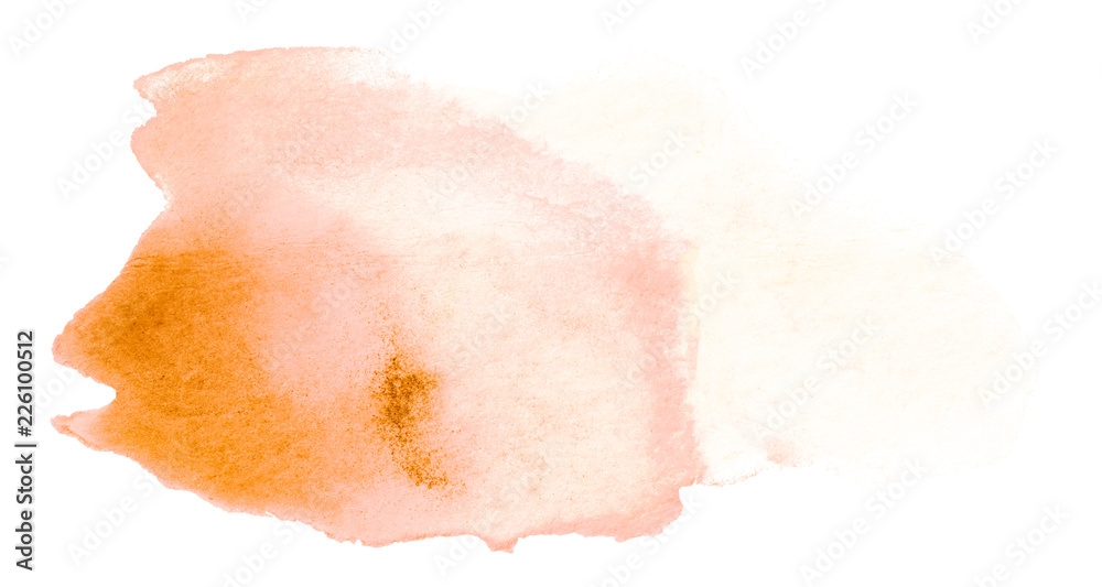Fototapeta premium Orange watercolor stain