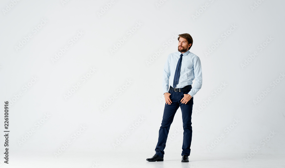 business man in suit on an isolated background
