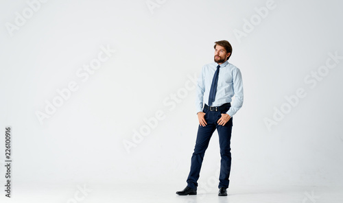 business man in suit on an isolated background © SHOTPRIME STUDIO