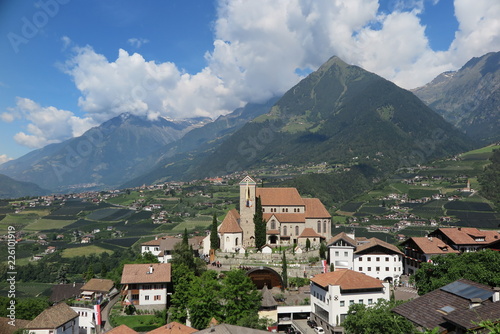 Blick auf Schenna, Südtirol