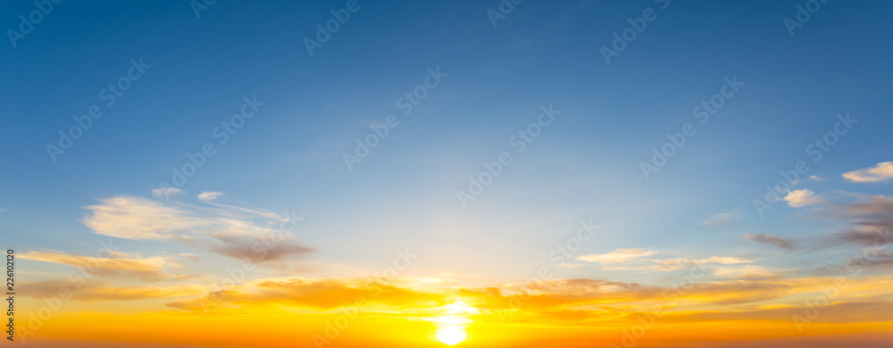 nature background, dramatic sunset among  the cloudy sky