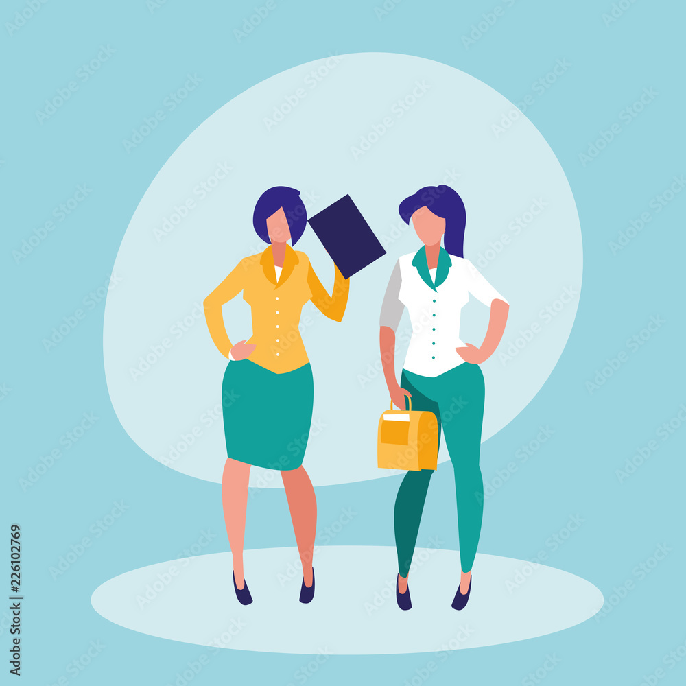businesswomen elegant avatar character businesswomen elegant avatar character