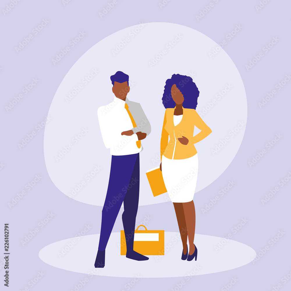 business couple avatar character business couple avatar character