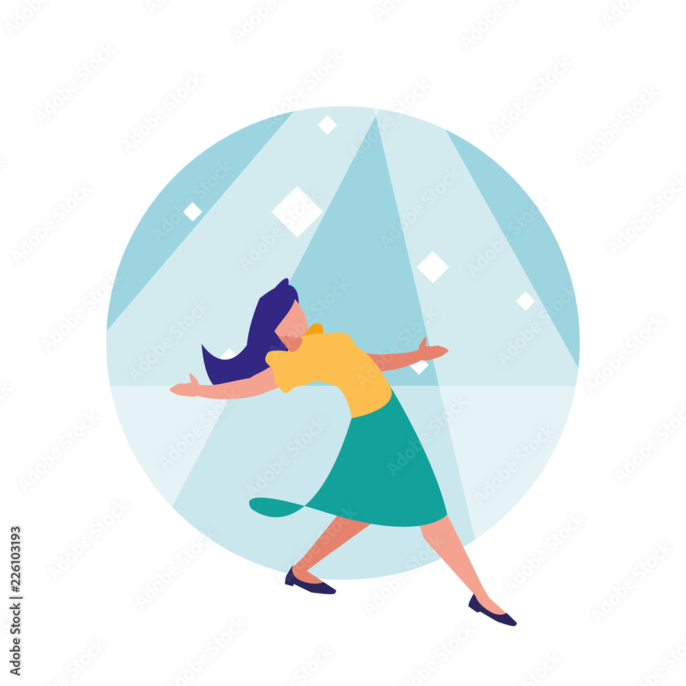 woman dancer of disco avatar character