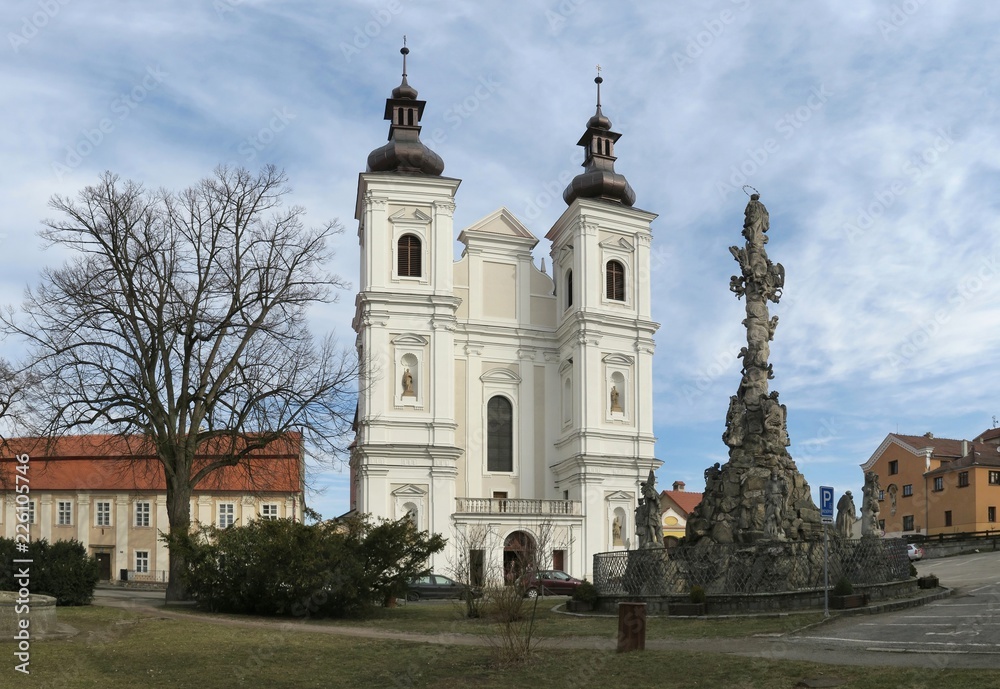 church in Lomnice u Tisnova in Moravia in Czech Republic