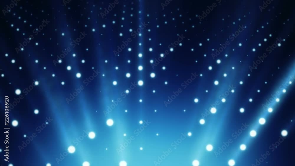 Abstract background with wall from lamps of bright light. Glowing and bright light bulbs. Projector of light rays. Animation of seamless loop. Abstract background with wall from lamps of bright light. Glowing and bright light bulbs. Projector of light rays. Animation of seamless loop.