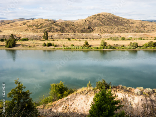 Scenic and wild Flathead river near Perma, Montana, USA photo