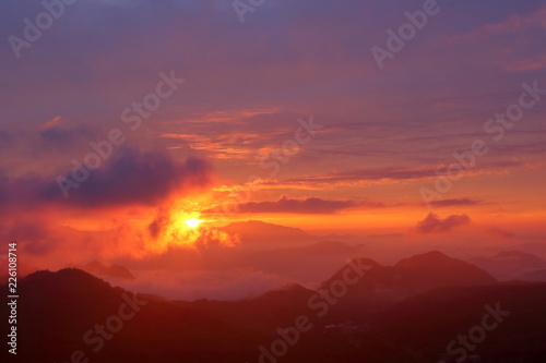 志賀高原の夕暮れ時