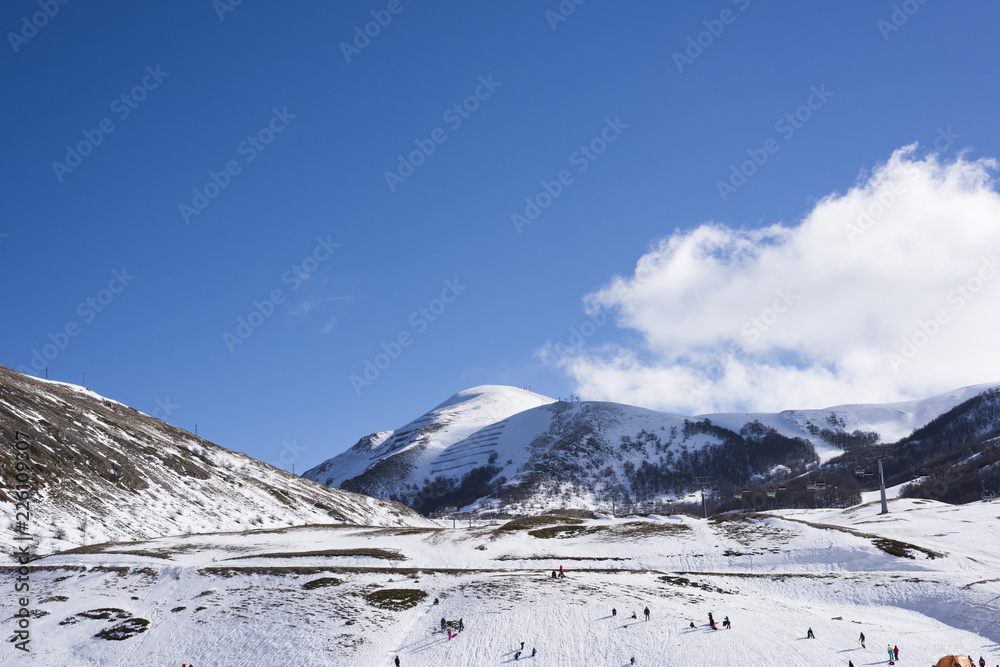 Image of a mountain of Abruzzo covered with snowImage of a mountain of Abruzzo covered with snow