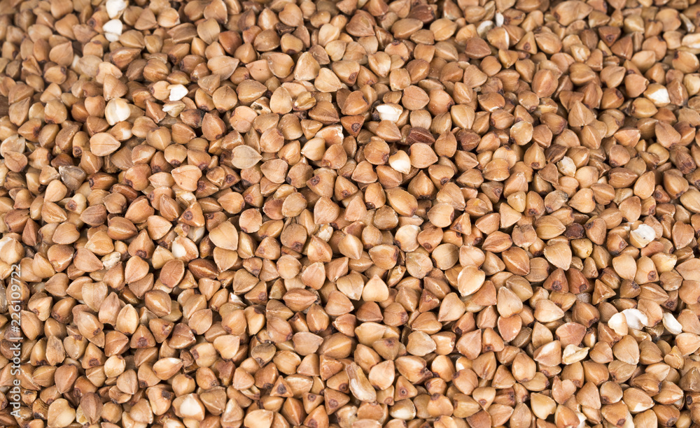 Background, texture, the rump. Buckwheat. Roasted buckwheat. Useful properties of buckwheat. Agribusiness, crop, organic farming. Dietary product. Background, texture, the rump. Buckwheat. Roasted buckwheat. Useful properties of buckwheat. Agribusiness, crop, organic farming. Dietary product.