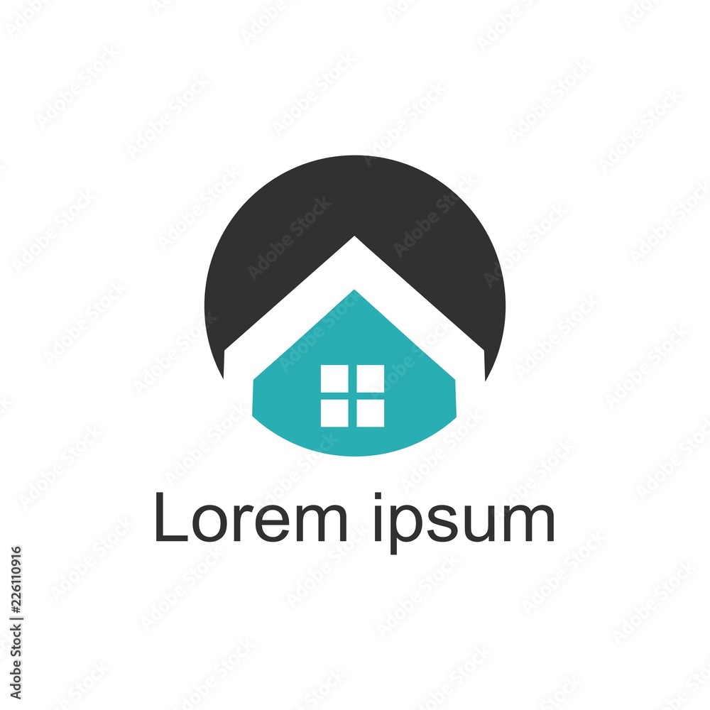 Fototapeta premium Home Logo Template. Vector Illustrator