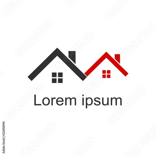 Home Logo Template.The symbol of the company for the construction repair and maintenance of the house. Vector illustration.