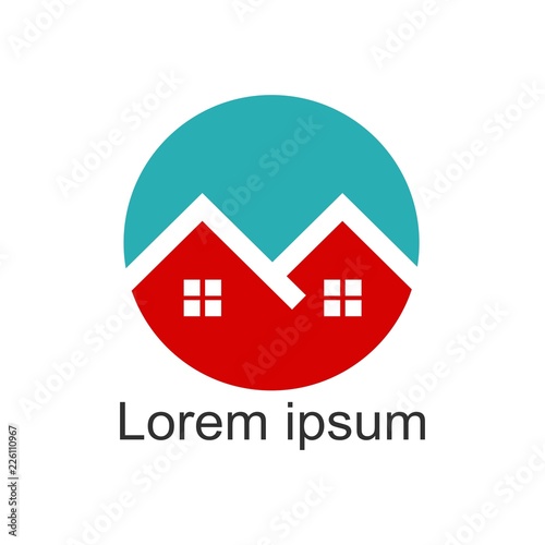 Home Logo Template.The symbol of the company for the construction repair and maintenance of the house. Vector illustration.