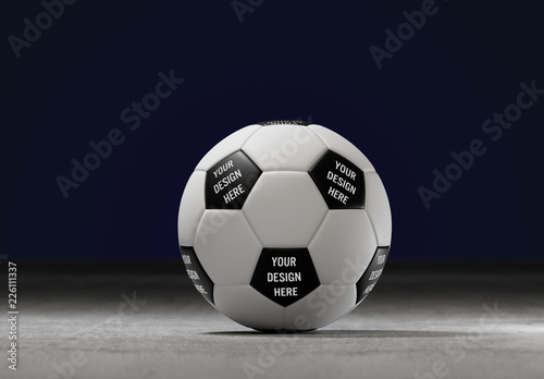 Soccer Ball on Concrete Mockup