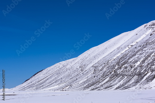 Image of a mountain of Abruzzo covered with snowImage of a mountain of Abruzzo covered with snow photo