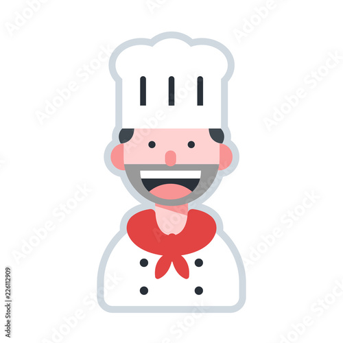 Avatar chef flat illustration