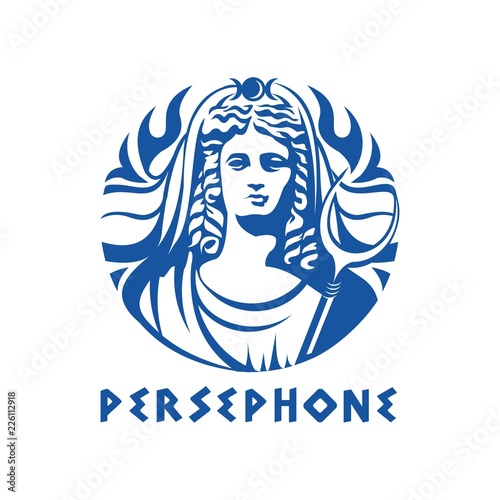 Canvas Print Greek goddess Persephone illustration