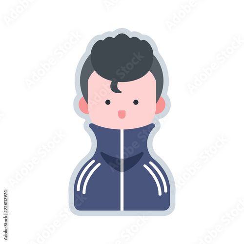 Avatar gangster flat illustration