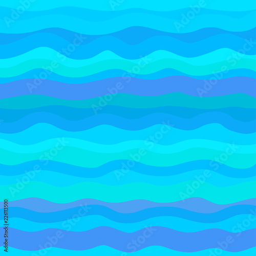 Abstract sea wallpaper of the surface. Cute background. Cold colors. Pattern with lines and waves. Multicolored texture. Decorative style. Print for flyers, posters, banners and textiles