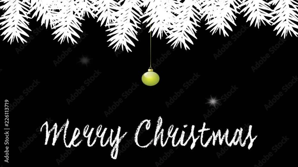 Animação de Natal com bolas coloridas