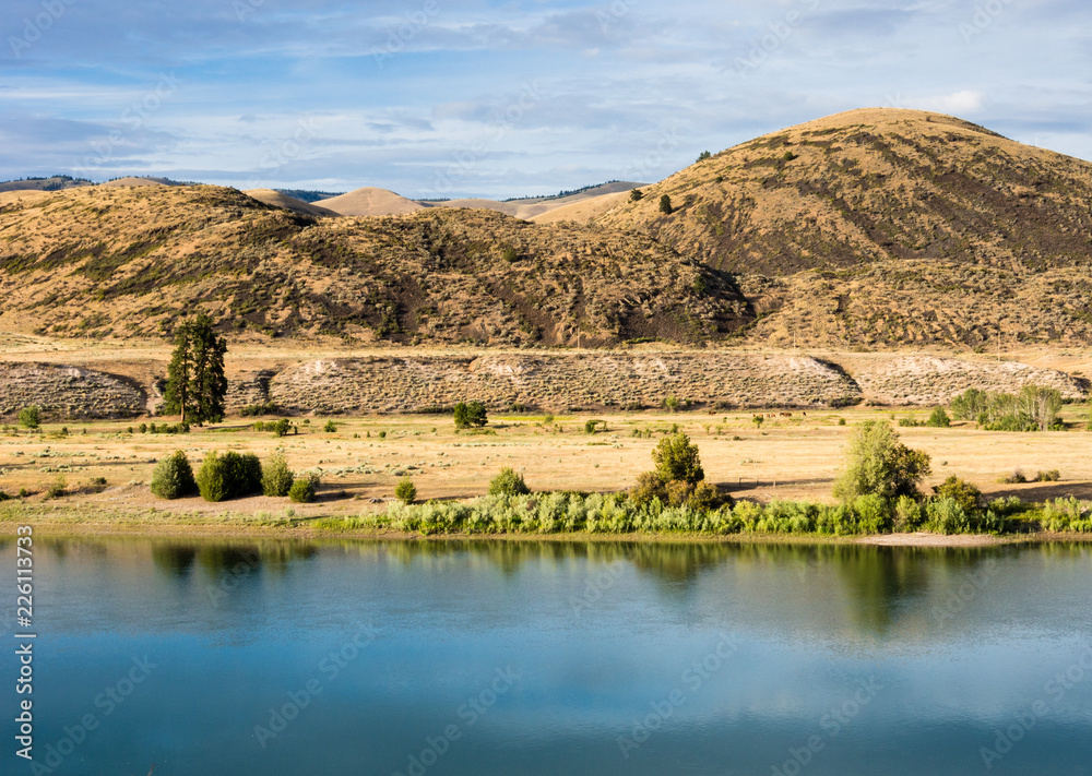 Scenic and wild Flathead river near Perma, Montana, USA Scenic and wild Flathead river near Perma, Montana, USA