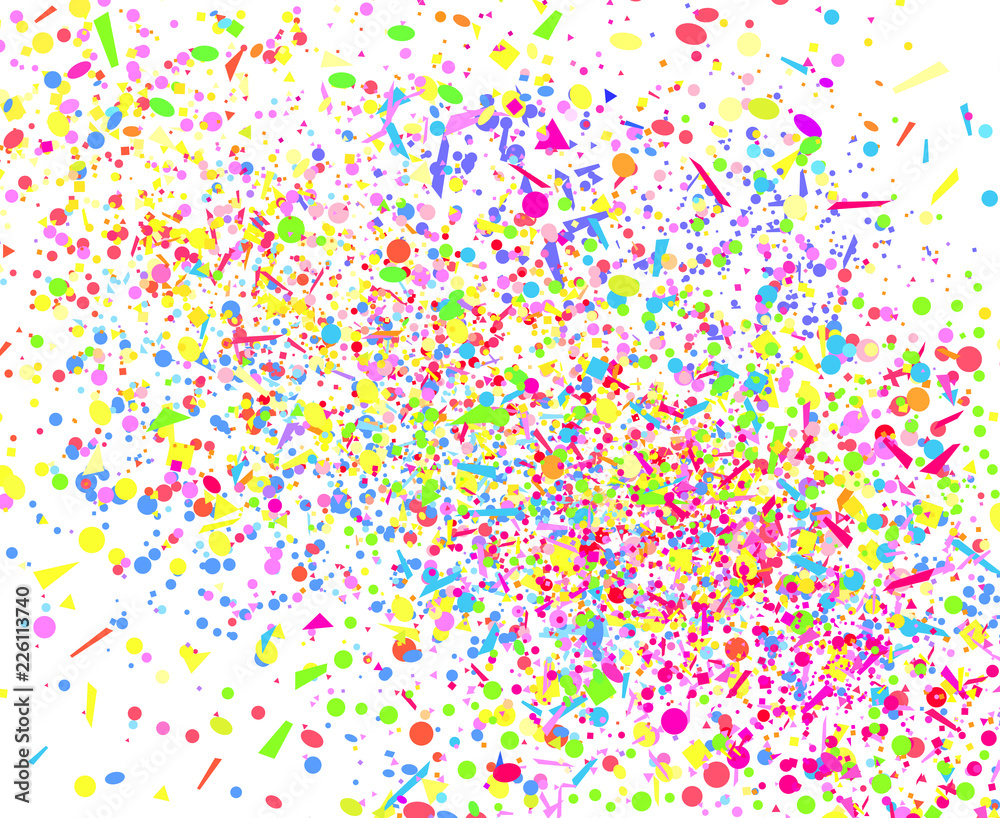Multicolored confetti isolation on white. Geometrical festive background with glitters. Colorful pattern for design. Print for flyers, posters, banners and textiles. Greeting cards. Luxury texture Multicolored confetti isolation on white. Geometrical festive background with glitters. Colorful pattern for design. Print for flyers, posters, banners and textiles. Greeting cards. Luxury texture