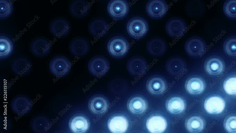 Animation of flashing light bulbs on led wall or projectors for stage lights. Animation of seamless loop. Animation of flashing light bulbs on led wall or projectors for stage lights. Animation of seamless loop.