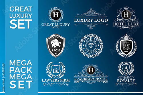 Great Luxury Set, Royal and Elegant Logo Template Vector Design Eps 10