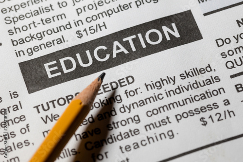 newspaper ad education