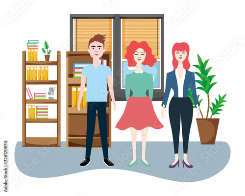 People at office