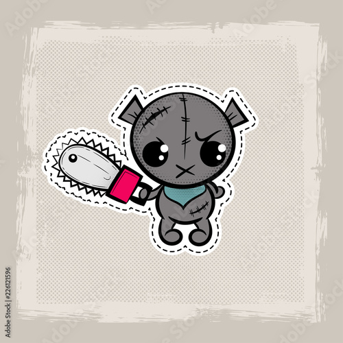 Halloween stitch zombie bear voodoo doll