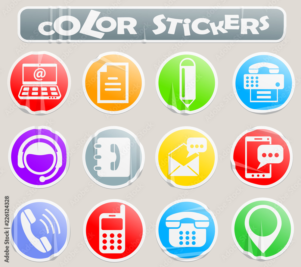 contact us color stickers contact us color stickers