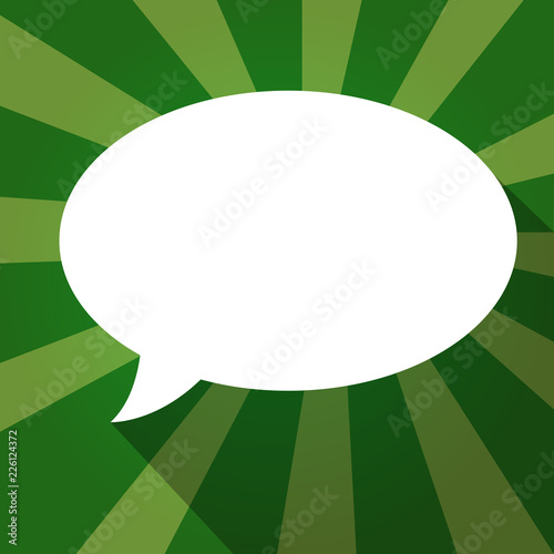 Flat design business Vector Illustration concept Empty copy space modern abstract background Geometric element. Blank Oval Shape Speech Bubble in solid Color and shadow Burst background