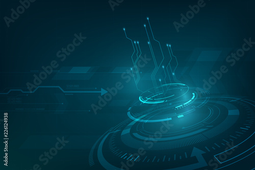 nnovation tech sci fi concept background dynamic perspective design