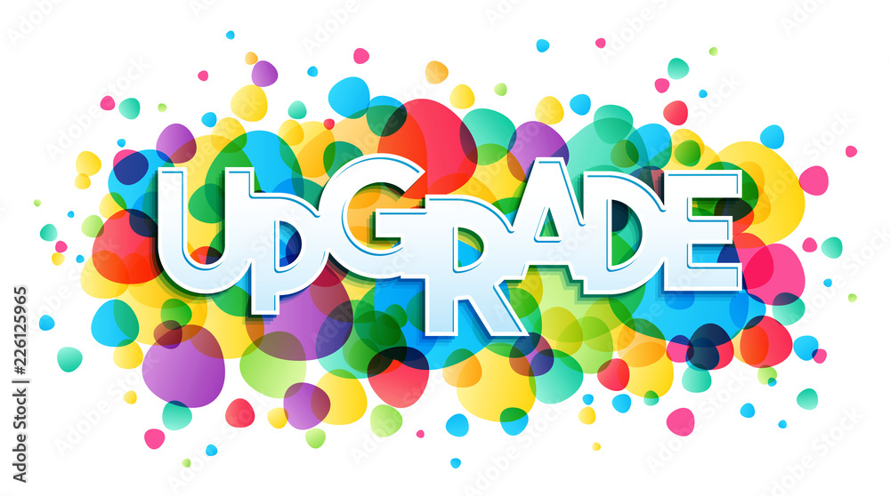 Upgrade vector word banner Upgrade vector word banner