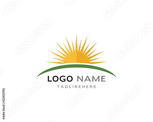 sun ilustration logo vector