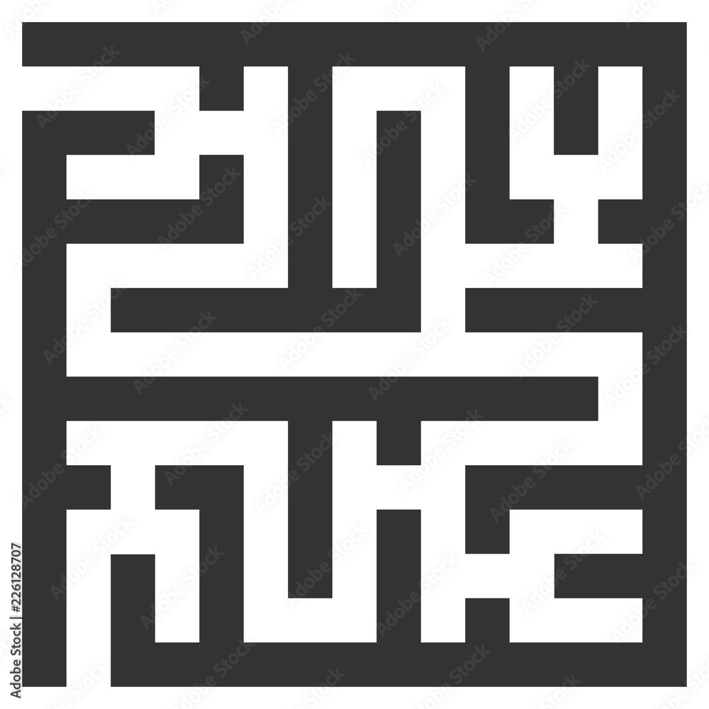 Vector maze illustration. An isolated illustration on a white background. Vector maze illustration. An isolated illustration on a white background.