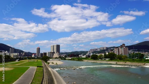 Urban landscape of Takarazuka City, Japan photo