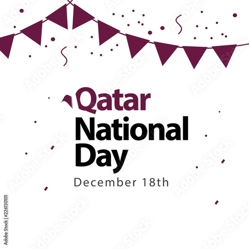 Qatar National Day Vector Template Design Illustration