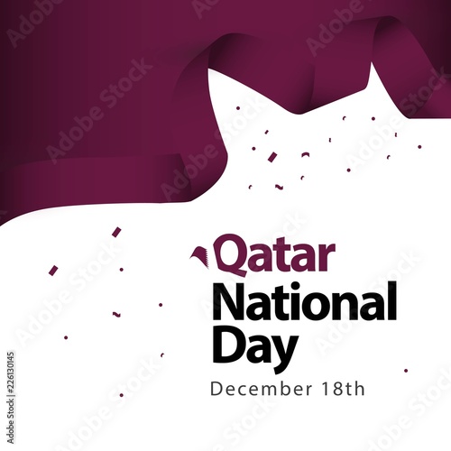 Qatar National Day Vector Template Design Illustration
