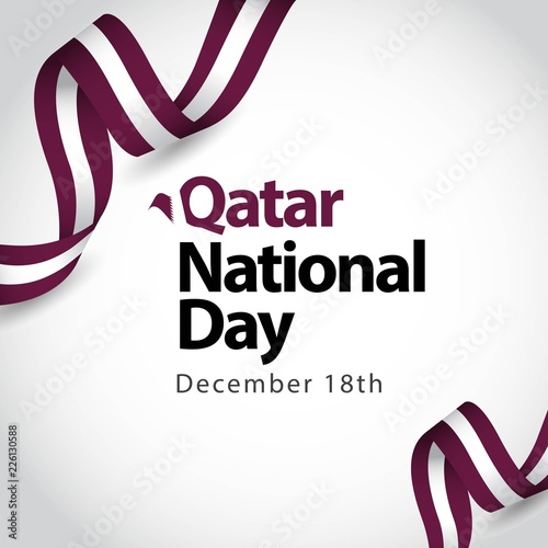 Qatar National Day Vector Template Design Illustration